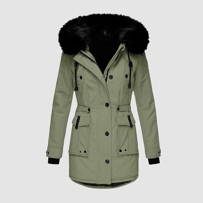 Lange Damenjacke Elegant Taillierte Passform