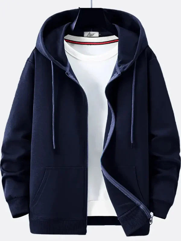 Kapuzenpullover mit Reißverschluss und Vordertaschen