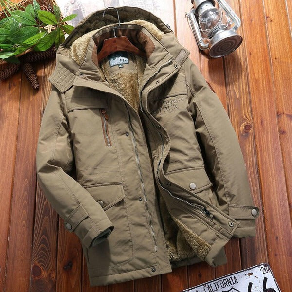 Warme Winterjacke Übergröße Fleece Kapuze