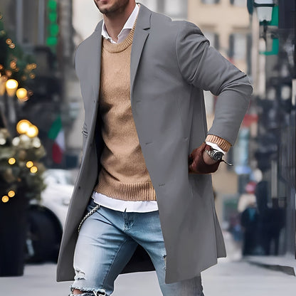 Eleganter Herren Trenchcoat Reverskragen