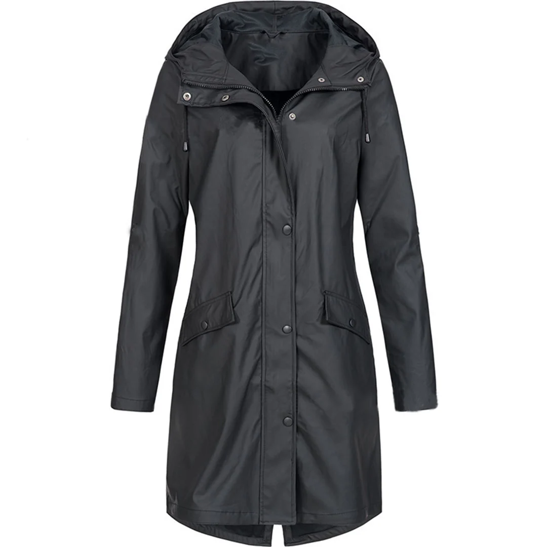 Wasserabweisende Regenjacke Frauen Taillierte Passform