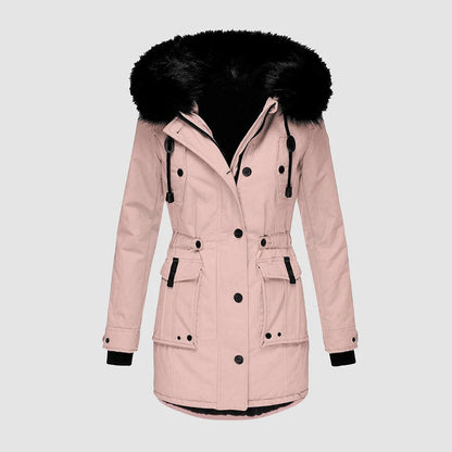 Lange Damenjacke Elegant Taillierte Passform