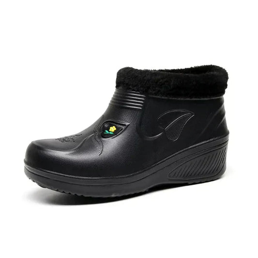 Wasserfeste Schneeboots Knöchelhöhe Isolierter Kunstfell Innenbereich - IdealeKleiden