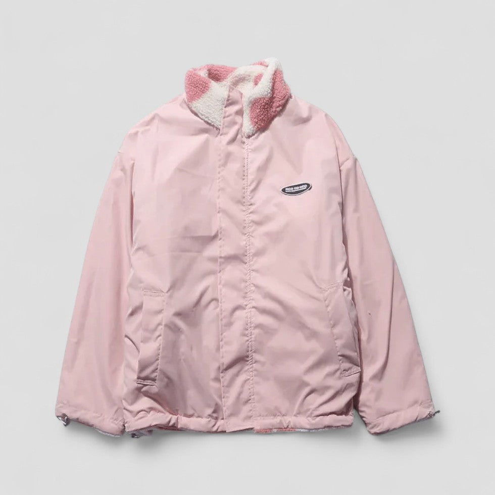 Gemütliche Wendemantel Jacke Herzfutter - IdealeKleiden