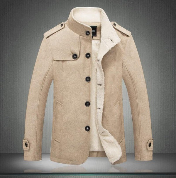 Damen Trenchcoat Wollmix Slim Fit Doppelreihner