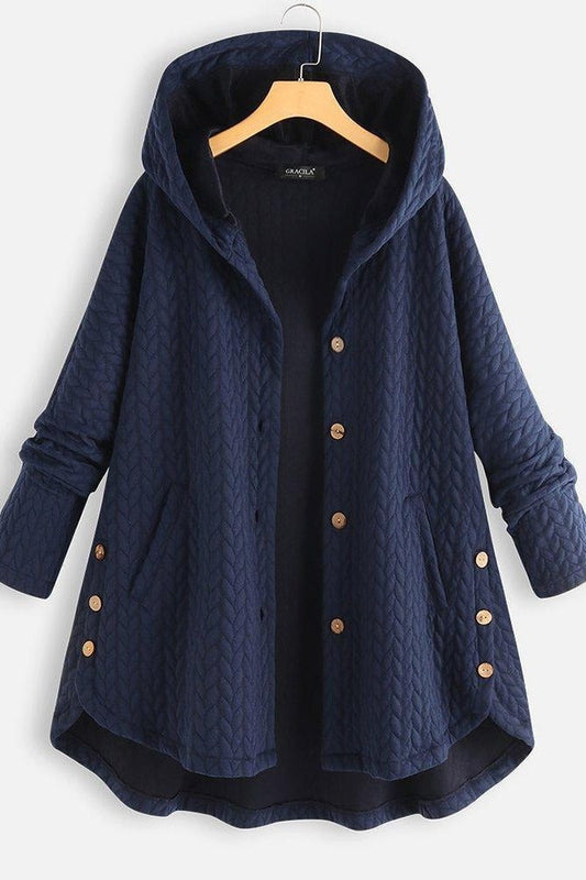 Winter Mantel Damen A-Linie Steppweste Knopf - IdealeKleiden