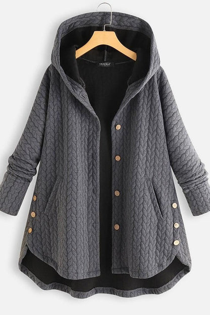 Winter Mantel Damen A-Linie Steppweste Knopf