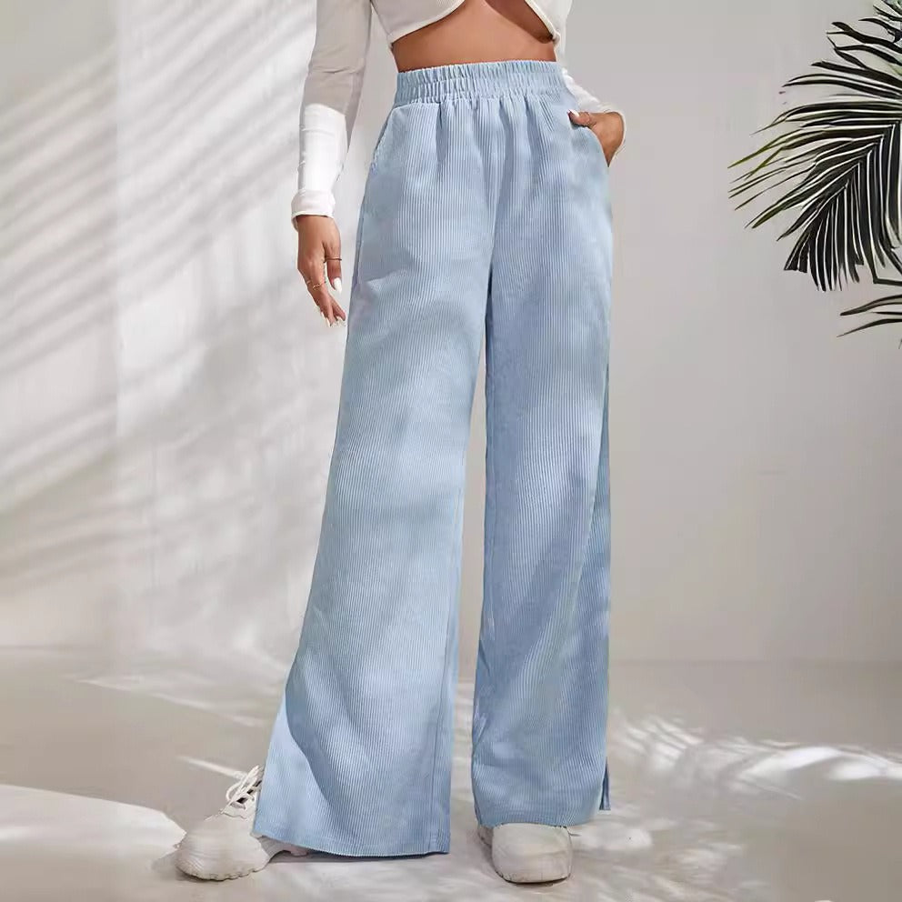 Weite Cordhose Hochwertig Elastisch Comfort - IdealeKleiden
