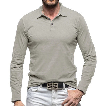 Elegantes Herrenhemd Slim Fit Langarm Knopfverschluss