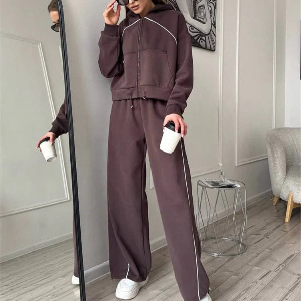 Kapuzenpullover Set mit Hose Übergröße Baumwolle Comfort Fit