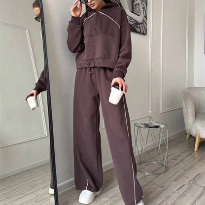 Kapuzenpullover Set mit Hose Übergröße Baumwolle Comfort Fit