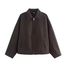 Klassische Wolljacke Lockere Passform Lässig - IdealeKleiden