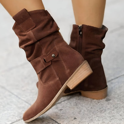 Bequeme Wildleder Stiefel Lässig Chic