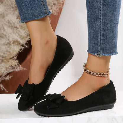 Damen Ballerinas Frühling Elegant Schleife