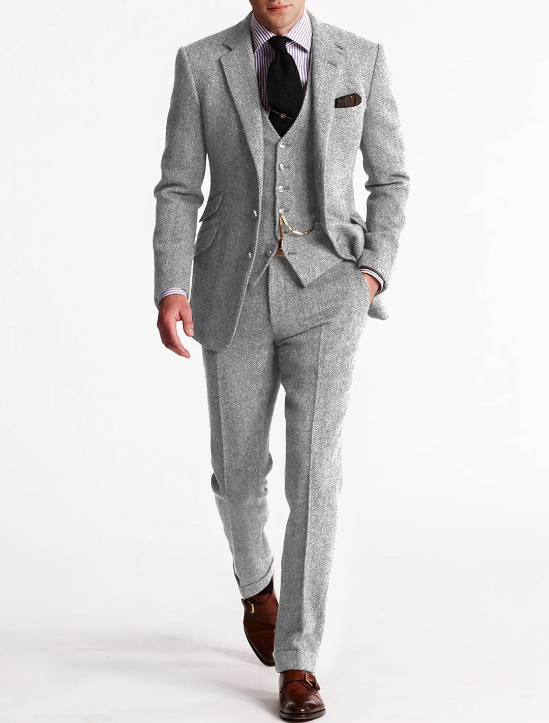 Herren Anzugsset 3-teilig Elegante Kombination