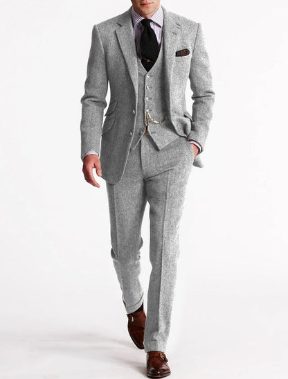 Herren Anzugsset 3-teilig Elegante Kombination