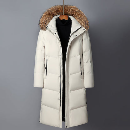 Damen Winterjacke Lang Schwarz Elegante - IdealeKleiden