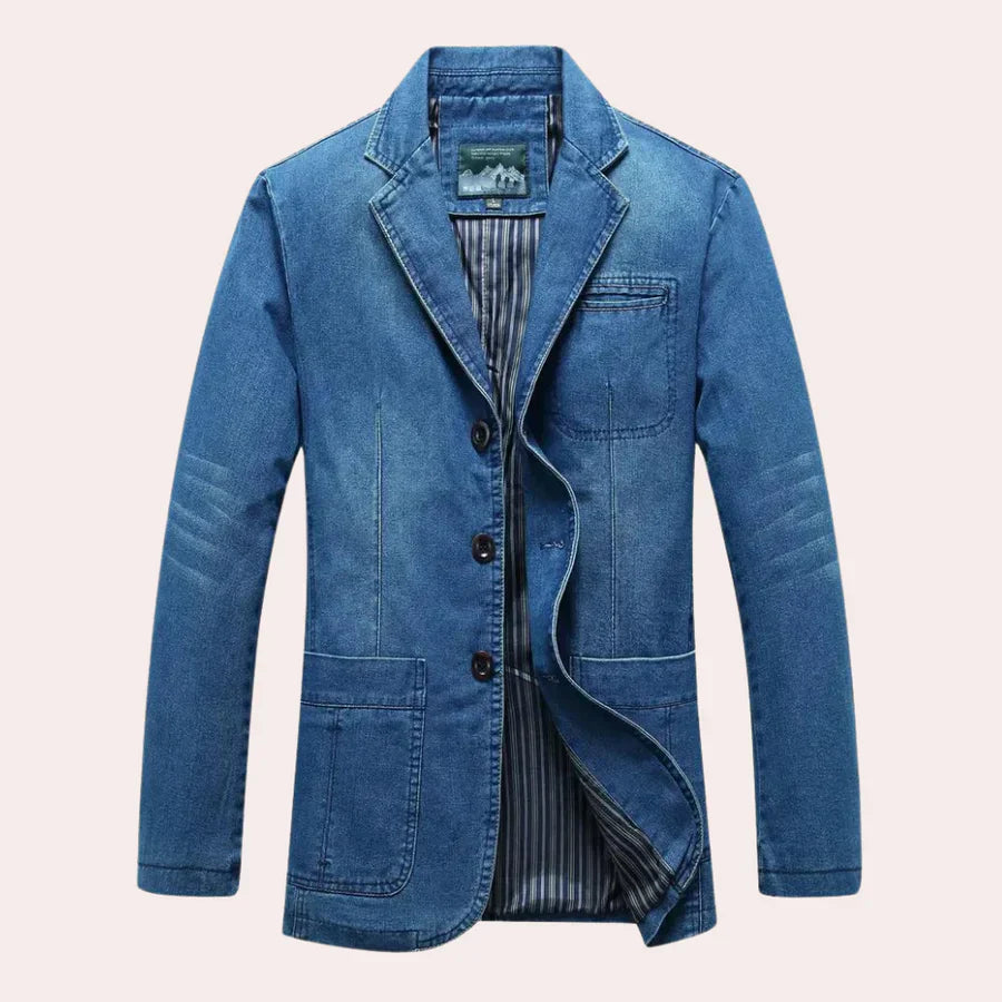 Eleganter Jeans-Blazer für Männer Modern Style