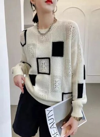 Damen Pullover Übergröße Bequem - IdealeKleiden