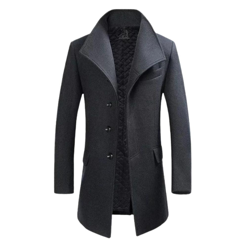 Stylisher Wollmantel Herren Eleganz
