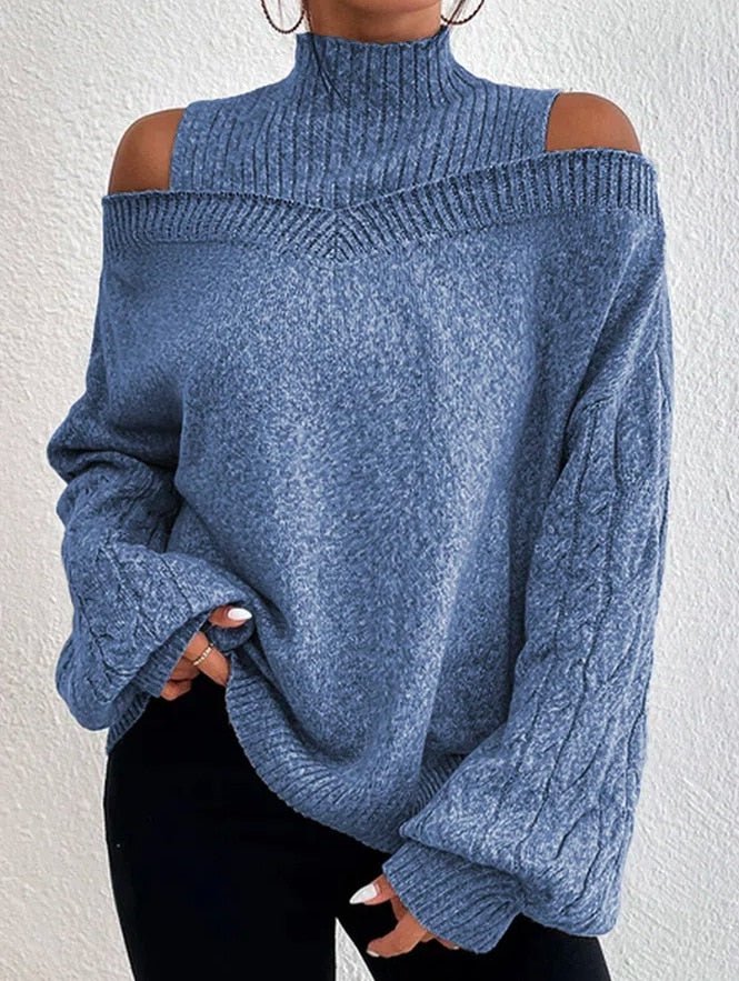 Weiche Off-Shoulder-Sweatshirt Damen
