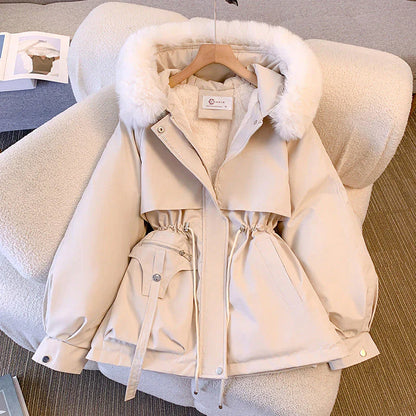Stylische Damen Winterjacke Elegant Schwarz - IdealeKleiden