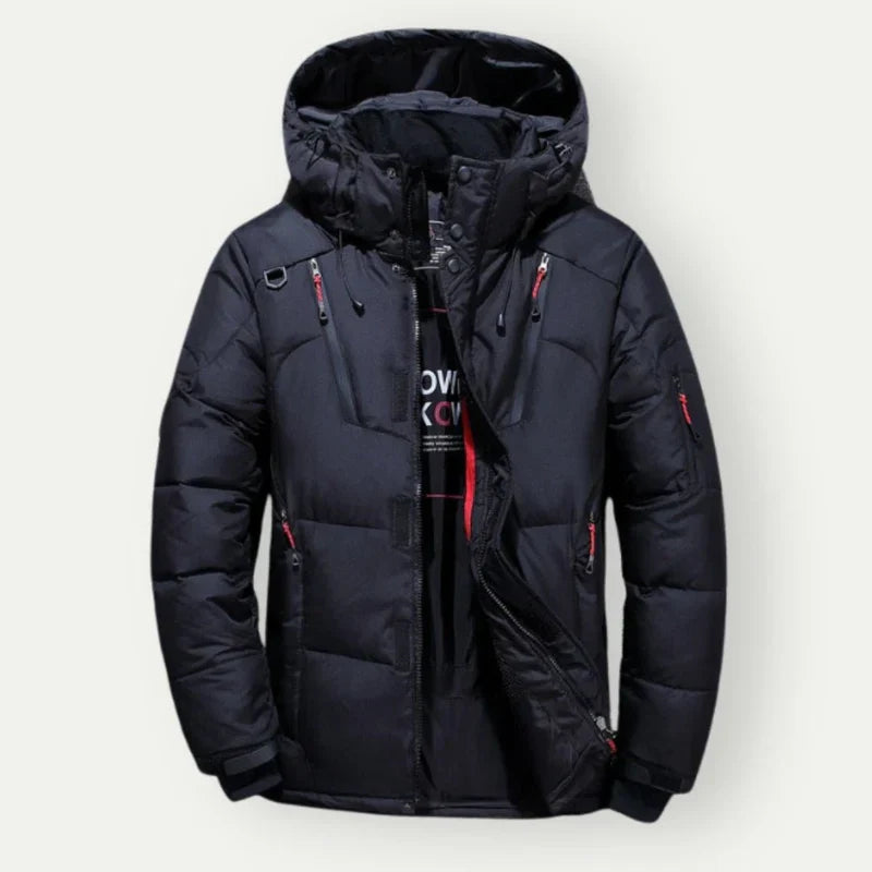 Herren Steppjacke Warm Kapuzenjacke - IdealeKleiden