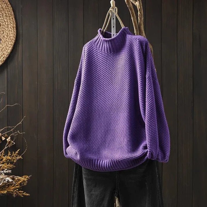 Elegante Strickkleid Damen Rollkragen