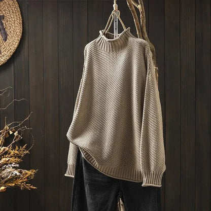 Elegante Strickkleid Damen Rollkragen