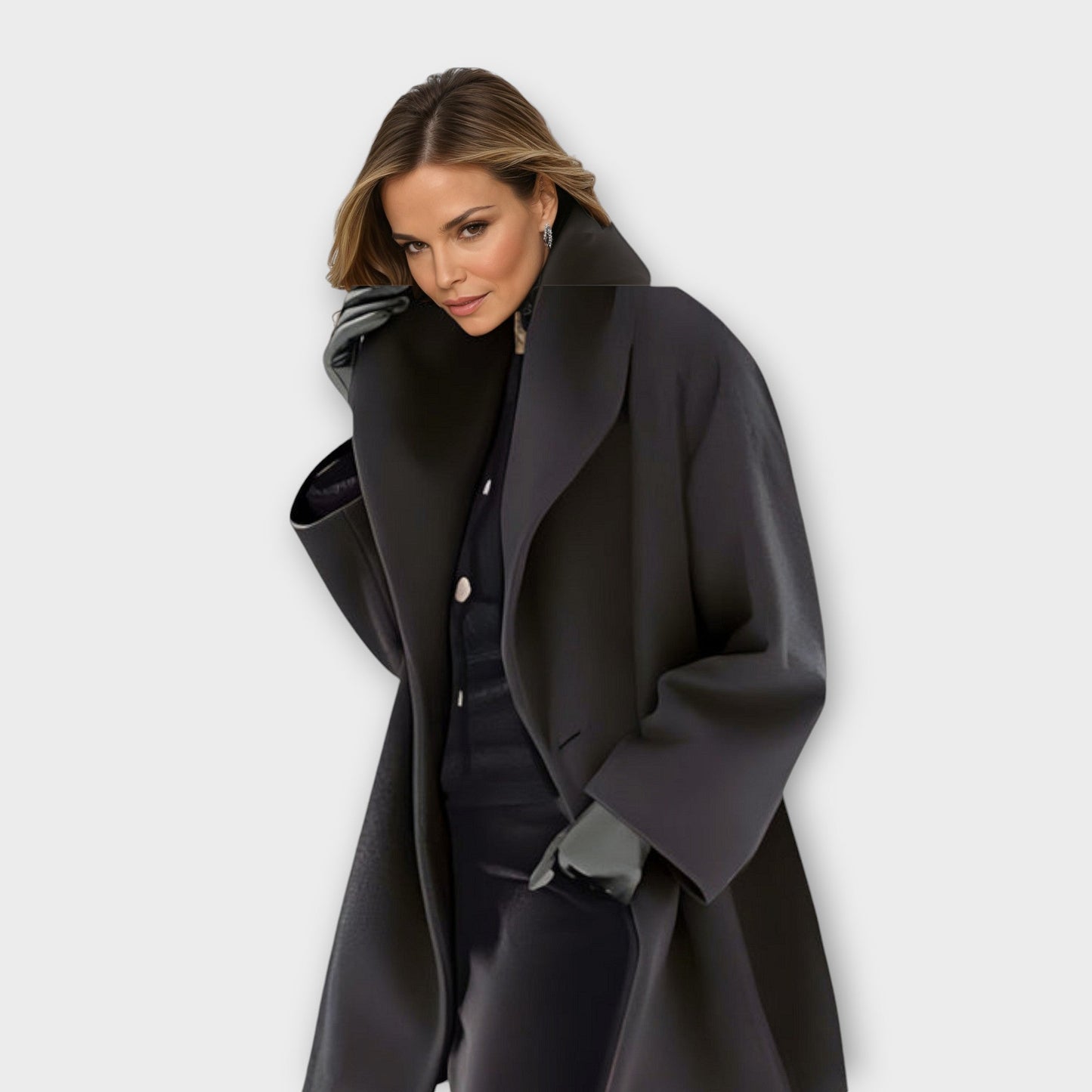 Damen Oversized Wintermantel Modern Chic