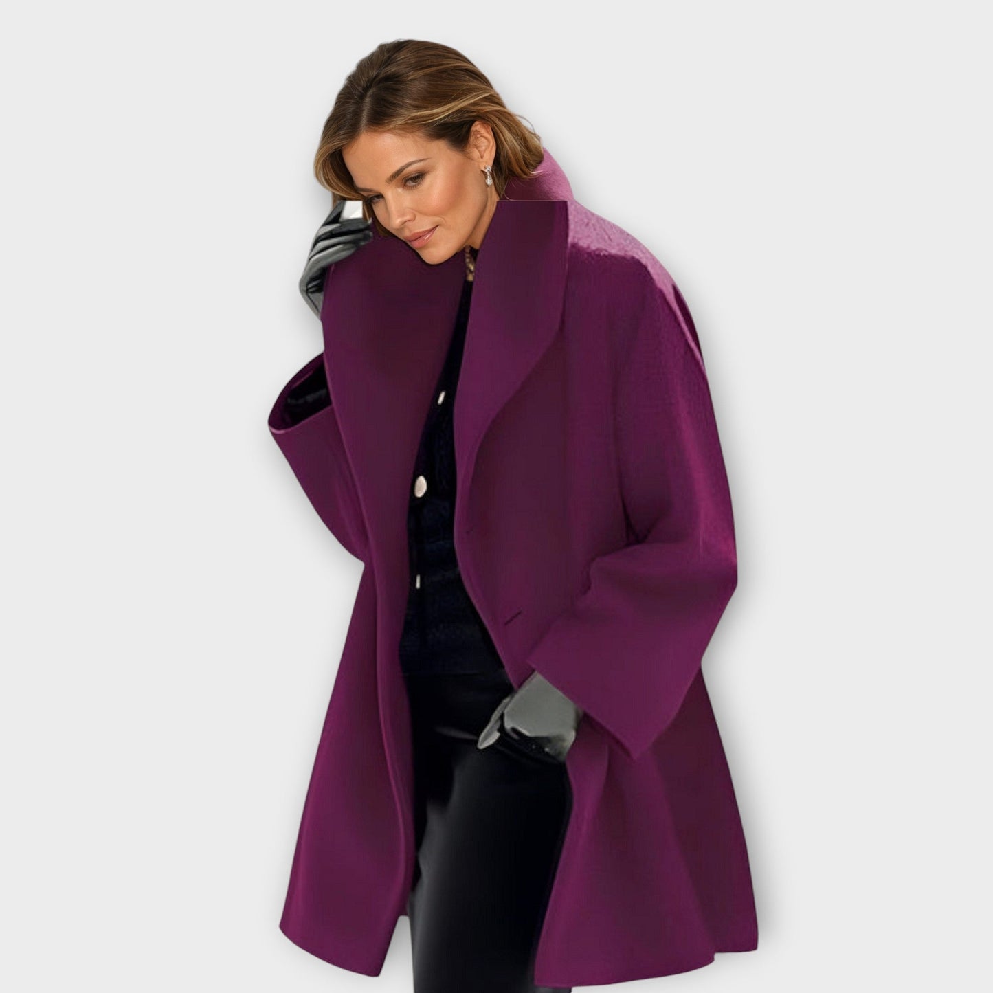 Damen Oversized Wintermantel Modern Chic