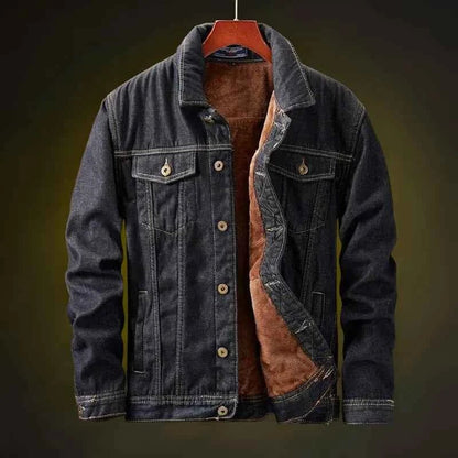 Herren Jeansjacke Warm Gefüttert