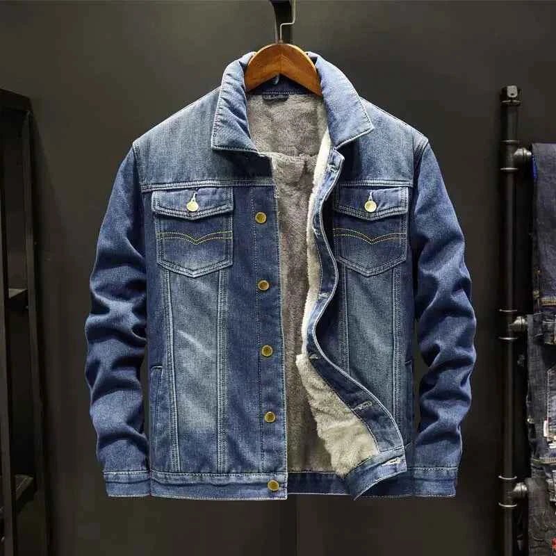 Herren Jeansjacke Warm Gefüttert - IdealeKleiden