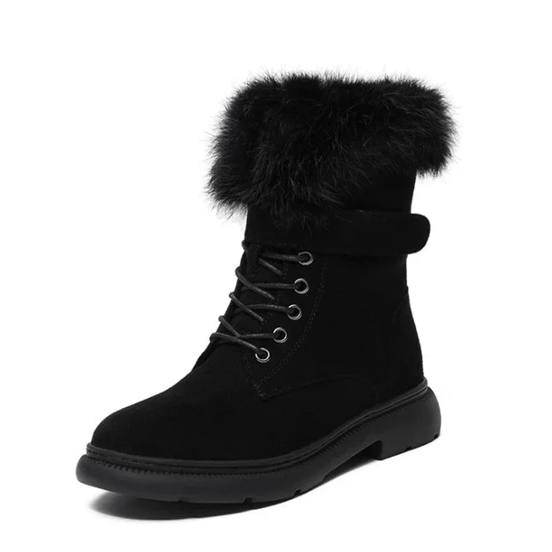 Warm gefütterte Damen Winterstiefel - IdealeKleiden