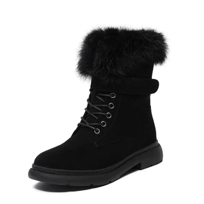 Warm gefütterte Damen Winterstiefel - IdealeKleiden