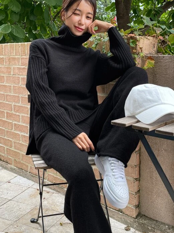 Strickkleid Damen Warm & Elegannt