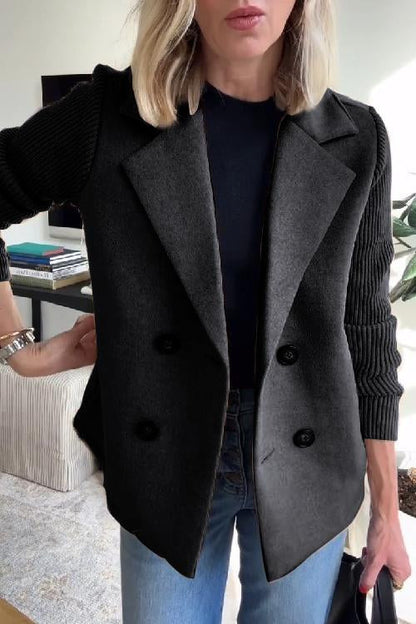 Damen Blazer Langärmlig Elegantes Design