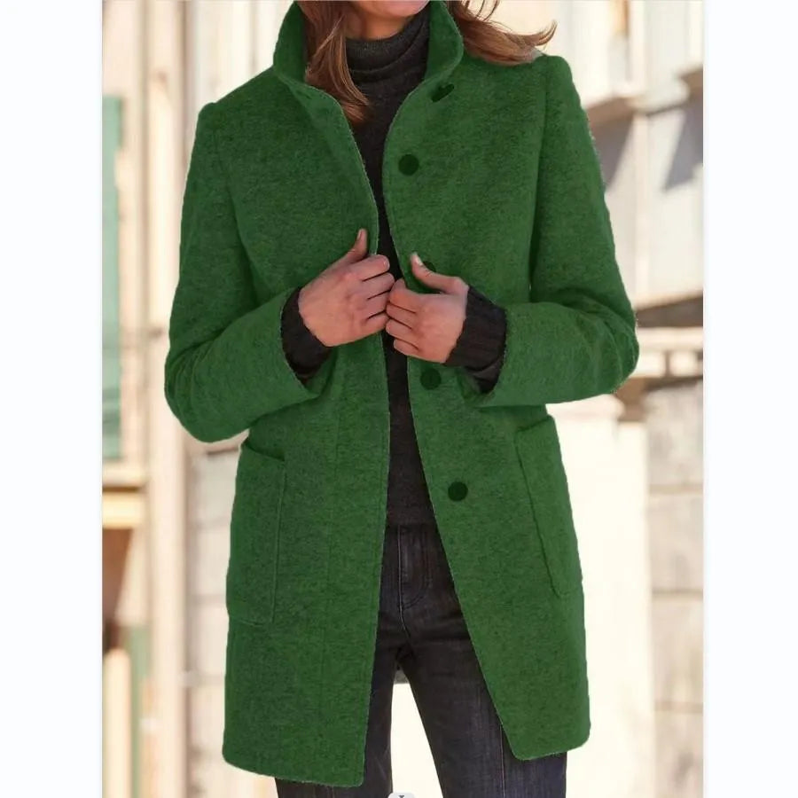 Daunen Wollmantel Warm Elegant