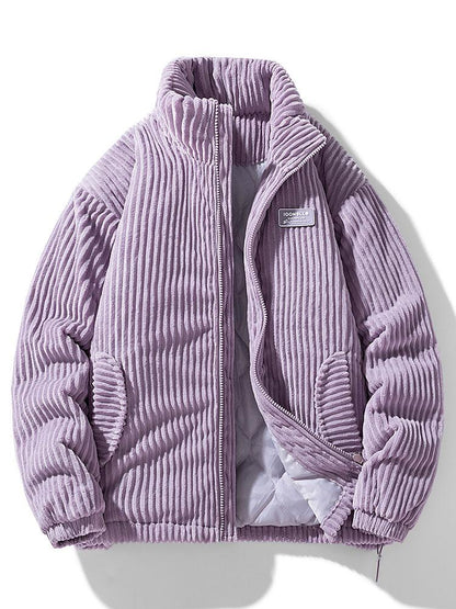 Herren Winterjacke Corduroy Steppjacke Warm