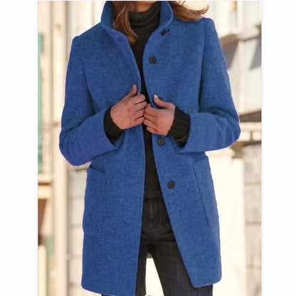 Daunen Wollmantel Warm Elegant