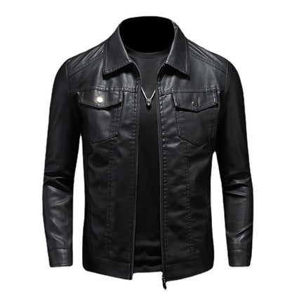 Lederjacke Herren Klassisch Mit Reißverschluss