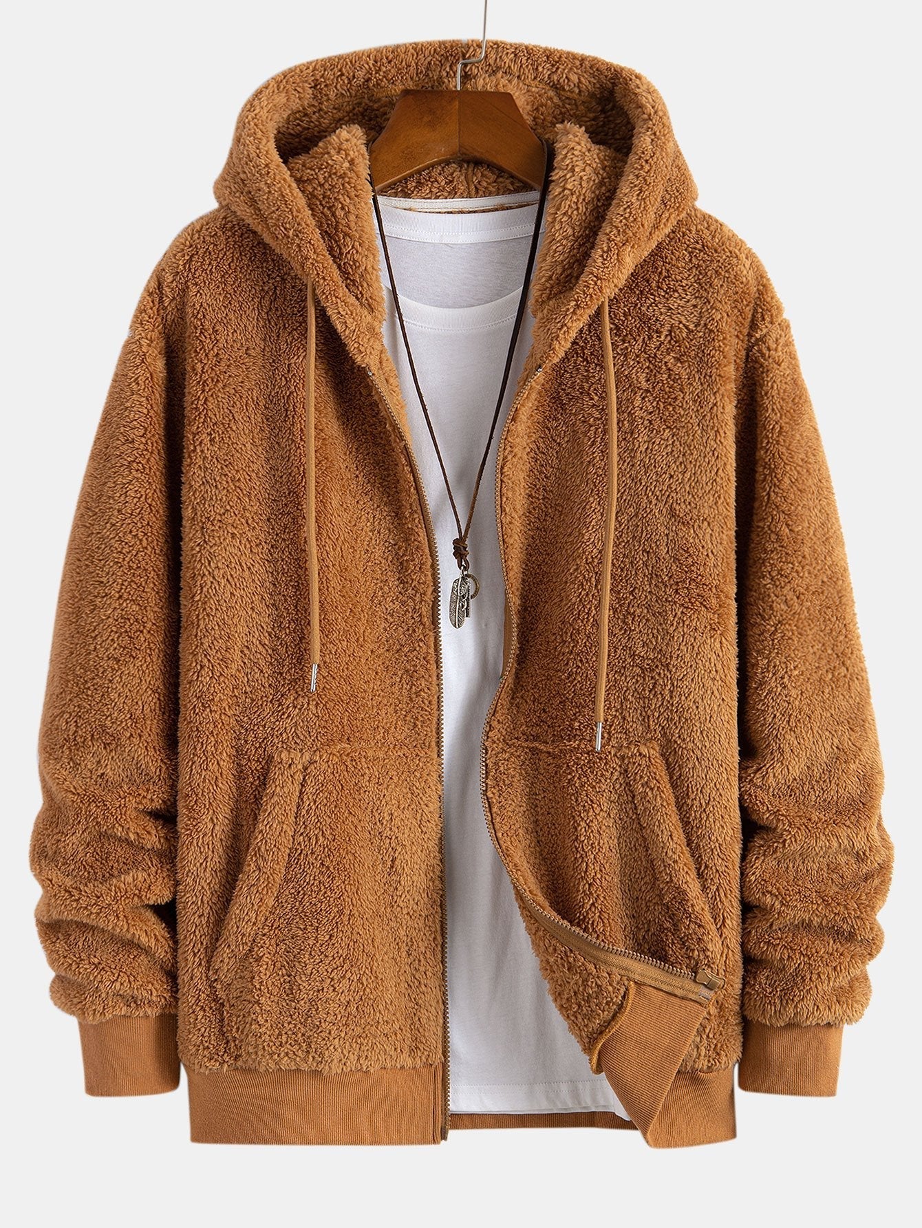 Warme Winterjacke Herren Plüsch Mantel