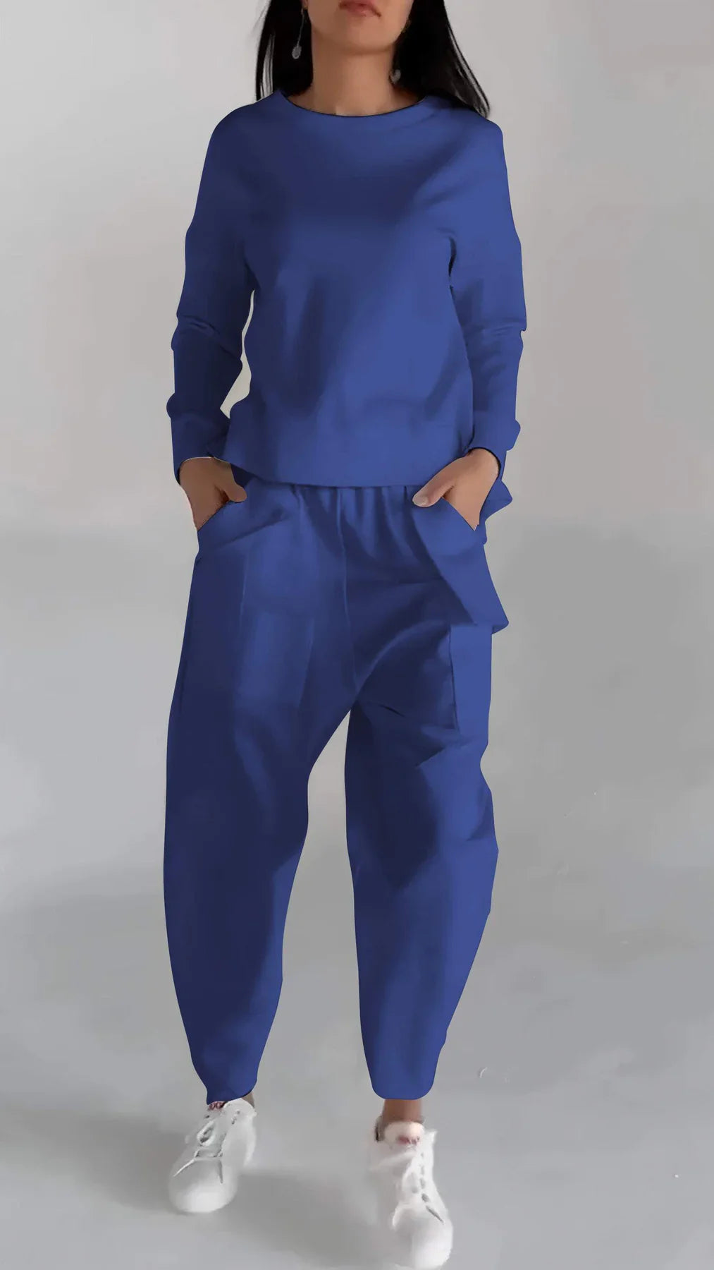 Kaschmir Zweiteiler Damen Elegant Rundhals