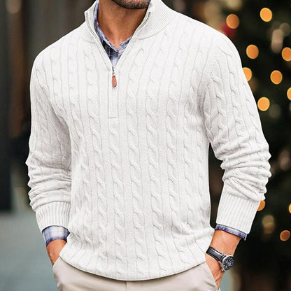 Klassischer Kabelpullover Weich Warm Modern
