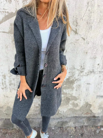 Wollmantel Damen Klassisch Elegant Warm