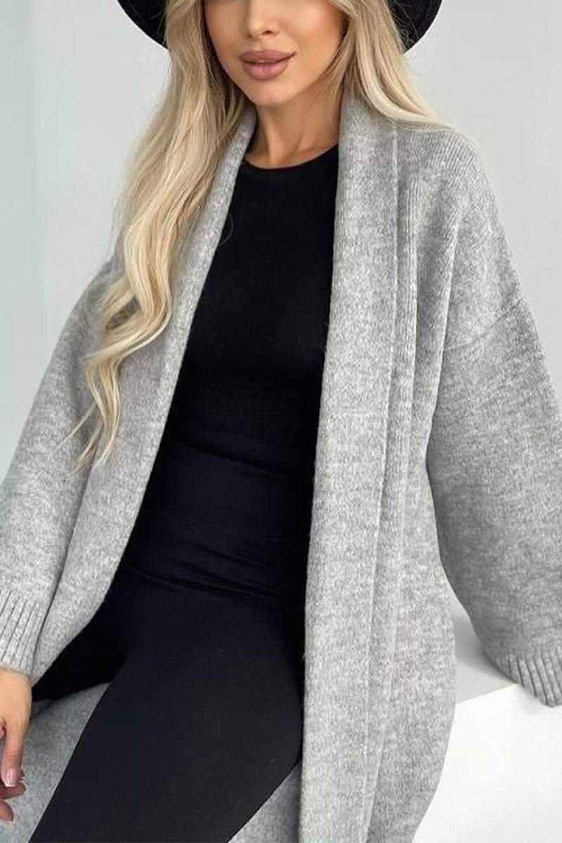 Lange Strickcardigan Weich Warm Zeitlos