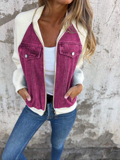 Modische YKK Jacke Lässig V-Ausschnitt