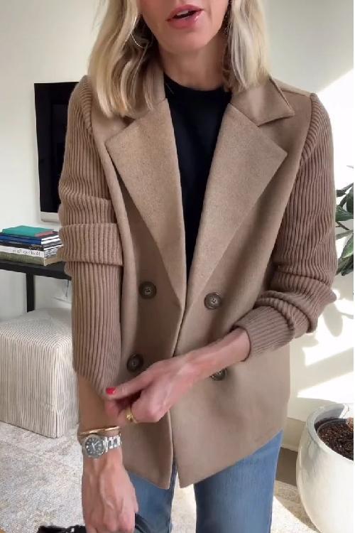 Eleganter Damenblazer mit Strick - IdealeKleiden