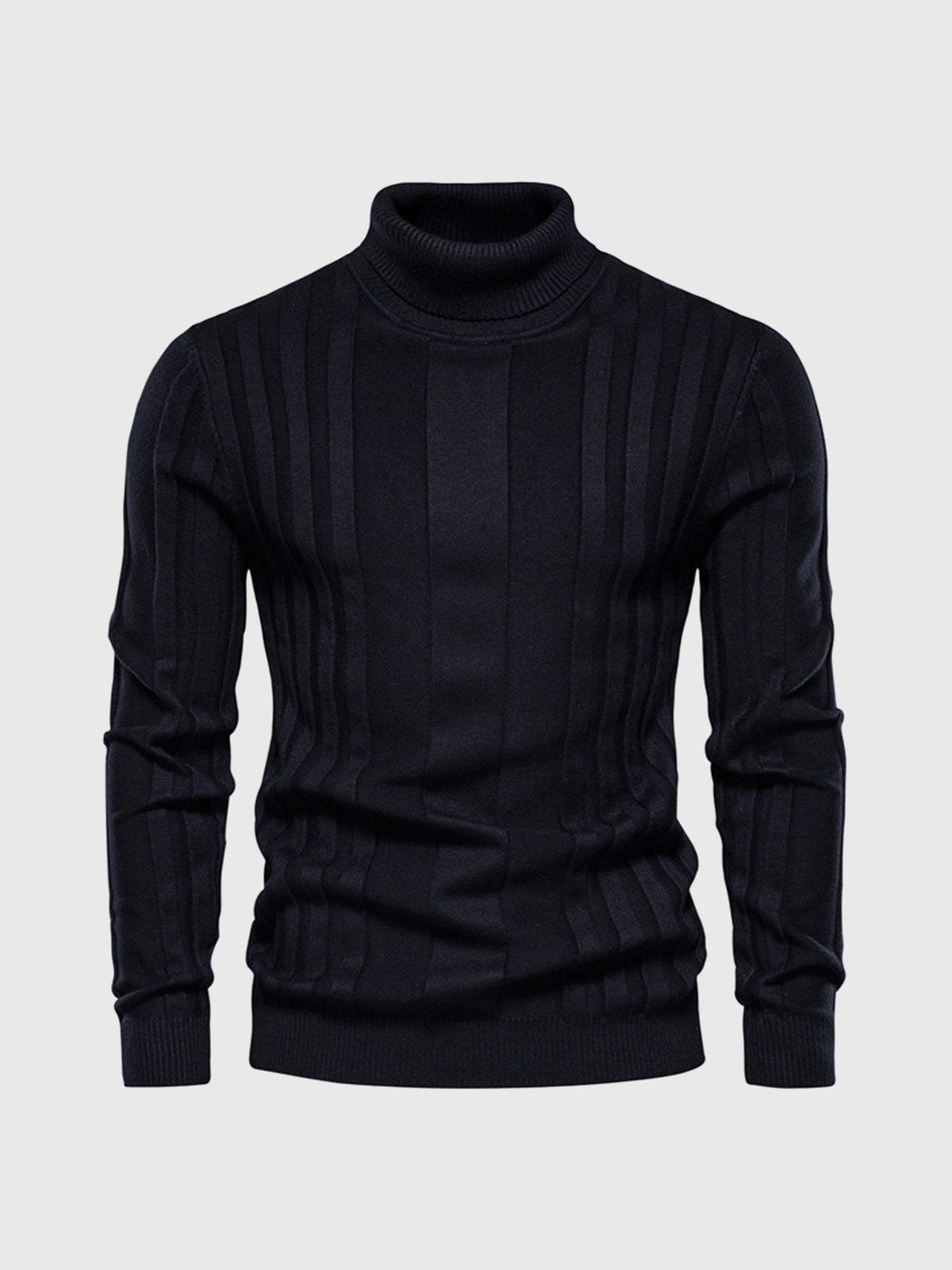 Gestreifter Rollkragen Pullover Herren