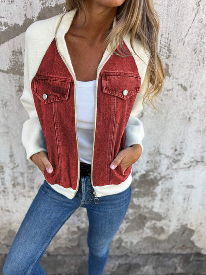 Modische YKK Jacke Lässig V-Ausschnitt